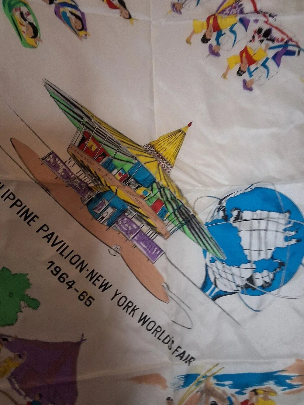 Vintage 1964 NY World’s Fair Philippine Pavilion Souvenir Scarf